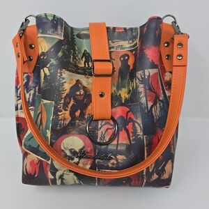 New Handmade Cryptid Urban Legends Folklore Hand Crafted Vinyl Handbag